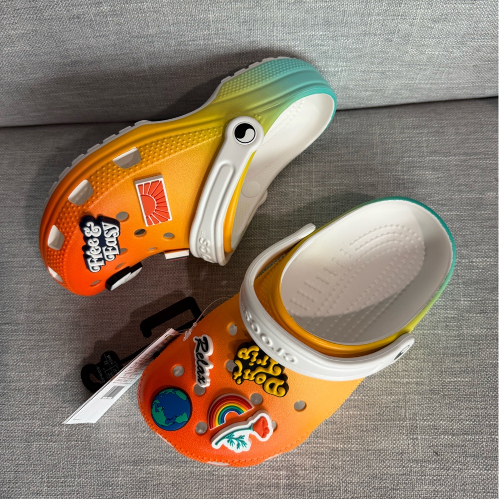 NWT Free & Easy x Crocs Multicolor Clog M4/W6